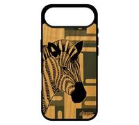 utaupia Coque Bois Silicone de Protection pour iPhone 17 Air Zebre Noir et Blanc Animal Cheval Dessin geometrique Motif Rayure cubique Noir