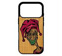 utaupia Coque Bois Silicone pour iPhone 17 Pro Joker Rose Pas Cher Humour Dessin Case Clown Etui Cartoon Horreur Motif Comics Drole BD de