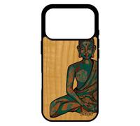 utaupia Coque Bouddha pour iPhone 17 Pro Bois Silicone Telephone Yoga Caoutchouc Chinois 4G Bleu Motif Soleil Case Asie Nepal Gel Fantaisie