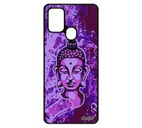 utaupia Coque Bouddha pour Samsung A21s Silicone 4G Pochoir Yoga Religion Journal Tibet Dessin Unique Portrait Inde Violet Femme TPU Galaxy