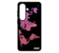 utaupia Coque Carte Monde pour Samsung S26 Silicone Terre Rose Effet planete Noir geographie Motif Globe personnalisé Atlas Telephone Pays pour Galaxy