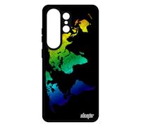 utaupia Coque Carte Monde pour Samsung S26 Ultra Silicone Texture Original Orange Pays Globe Terre planete 4G Motif Atlas alu Unique de pour Galaxy
