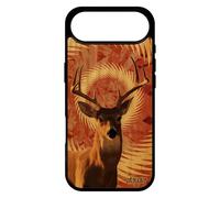 utaupia Coque cerf pour iPhone 17 Air Bois Silicone Antichoc 4G Orange Faon Design Brame Foret gibier biche Mandala Animal Animaux Dessin