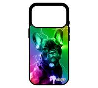 utaupia Coque Chien pour iPhone 17 Pro Silicone Animaux Rigide Design Caoutchouc Telephone Mignon Bulldog Francais Arc en Ciel Housse Chiot