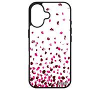 utaupia Coque confettis Pois pour iPhone 16 Silicone Housse Dessin Smartphone Rose petales Texture Metal coloré Design de Protection Motif
