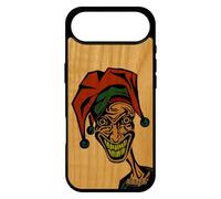 utaupia Coque de Protection pour iPhone 17 Air en Bois Silicone Joker Case Dessin Telephone Souple Smile Smartphone Pas Cher Cartoon Drole