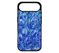 utaupia Coque de Protection pour iPhone 17 Air Silicone Design Carreau Fond Texture geometrique Noir Mobile marbre Bleu Original Motif