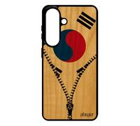 utaupia Coque Drapeau Corée du sud coréen pour Samsung S26+ Plus en Bois Silicone 4G K-Pop Seoul Passion Taegeukgi Souple K-Drama Fan Etui pour Galaxy