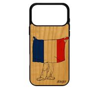 utaupia Coque Drapeau France français pour iPhone 17 Pro Max en Bois Silicone Basket jo Housse Coupe du Monde Tricolore Rugby Foot TPU