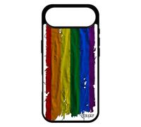 utaupia Coque Drapeau Gay Pride pour iPhone 17 Air Silicone gaypride lesbien Parade Arc en Ciel Housse Telephone LGBT Rainbow Noir de
