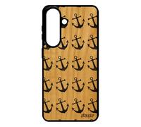 utaupia Coque en Bois Ancre pour Samsung Galaxy S26+ Plus Silicone de Bateau SM-S947B/DS Original Antichoc Tapisserie Etui Femme marinière Mobile
