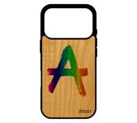 utaupia Coque en Bois de Protection pour iPhone 17 Pro Silicone Anarchie Portable Smartphone Urbain Graffiti Punk Anarchy Vert Graff Dessin