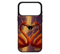 utaupia Coque en Bois Flamant Rose pour iPhone 17 Pro Max Silicone Orage Violet Antichoc Oiseau Romantique Bumper Design Amour Noir Souple