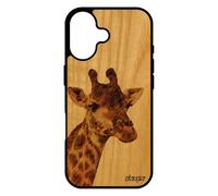 utaupia Coque en Bois Girafe pour iPhone 17 Silicone Afrique Marron Jolie Tache Design Nature Savane Bumper 4G Animaux de Protection Animal