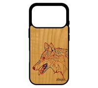 utaupia Coque en Bois Loup pour iPhone 17 Pro Silicone Husky mechant Homme Multicolore personnalisé Animaux Chien Tribal Ethnique Telephone