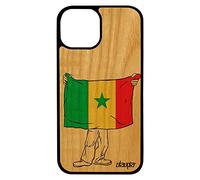 utaupia Coque en Bois pour Apple iPhone 13 Mini Silicone Drapeau Senegal senegalais Housse Foot personnalisé basketprotection