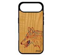 utaupia Coque en Bois pour iPhone 17 Air Silicone Loup Ethnique Husky Multicolore Chien Homme TPU mechant Pastel azteque de Protection