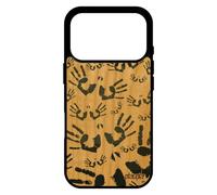 utaupia Coque en Bois pour iPhone 17 Pro Silicone Empreinte Main Femme Original Etui Petites Telephone Housse Peinture Rigide Gris Doigt