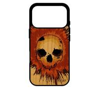 utaupia Coque en Bois pour iPhone 17 Pro Silicone Tete de Mort Crane Vintage Antichoc Squelette Emo Enfer Halloween Metal Hardrock Rigide