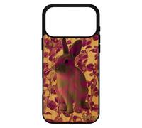 utaupia Coque en Bois Silicone pour iPhone 17 Pro Max Lapin Etui Rose Design de paques Mobile Case Telephone Animaux Animal Original belier