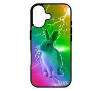 utaupia Coque en Silicone pour iPhone 17 Lapin Design Animal de Protection lièvre de paques personnalisé Nain Telephone Eclair Multicolore