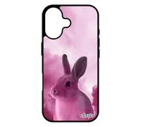 utaupia Coque en Silicone pour iPhone 17 Lapin Rose lièvre Portable Mignon Ciel de Protection Animal Nuage Rigide Design de paques lapine