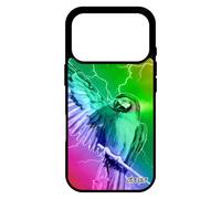 utaupia Coque en Silicone pour iPhone 17 Pro Perroquet Telephone Jaune Noir Bumper Rigide Animal Animaux Design Orage Multicolore TPU