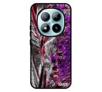 utaupia Coque en Silicone pour Redmi Note 15 Pro 5G Fleurs Pas Cher 4G Nature Florale Jolie Plante Exotique Portable Etui Effet Fond Rouge pour Xiaomi