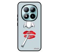 utaupia Coque en Silicone Telephone pour Xiaomi pour Redmi Note 15 Pro 5G Femme Cigarette Antichoc de Protection levres Rouge Love Fatale Bouche Bisou