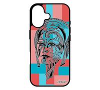 utaupia Coque Femme pour iPhone 17 Silicone fee Mobile Dessin Portrait Graphique Housse geometrique Cube Telephone Rose Antichoc carré