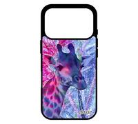 utaupia Coque Girafe pour iPhone 17 Pro Silicone Animal Fleurs Antichoc Noir Dessin Smartphone Original Bleu Savane Design Tache Animaux de