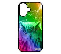 utaupia Coque Hibou pour iPhone 17 Silicone Oiseau Case Arc en Ciel Animal Souple Animaux Rigide Jaune Orage Design Made in France