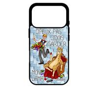 utaupia Coque Humour j'peux Pas j'dois Garder Mon Lama pour iPhone 17 Pro Silicone Cartoon Telephone Je Animaux BD Comique Noir Mobile Bleu
