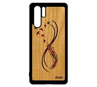 utaupia Coque Infini pour Huawei P30 Pro en Bois et Silicone VOG-L09 Housse Telephone Mobile