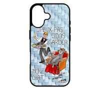utaupia Coque Je Peux Pas j'dois Garder Mon Chat pour iPhone 17 Silicone Drole Telephone personnalisé BD Housse Animaux Comique Cartoon alu
