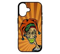 utaupia Coque Joker pour iPhone 17 Silicone Bande dessinée Motif Orange Super Heros Humour Antichoc Horreur Comics Visage Clown Design