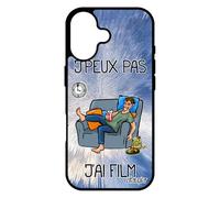 utaupia Coque j'peux Pas J'Ai Film pour iPhone 17 Silicone Humour Antichoc Cinema Metal Manga Tele Portable Bleu 7e Art Je Made in France