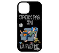 utaupia Coque j'peux Pas J'Ai la flemme pour Apple iPhone 15 Silicone Original Rigide Texte Humour fatigué BD Drole feignant Etui Je Humoristique