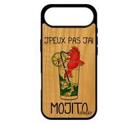 utaupia Coque j'peux Pas J'Ai Mojito pour iPhone 17 Air en Bois Silicone Drole de Protection Comique Humoristique Mobile Rouge BD Vrai
