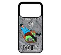 utaupia Coque j'peux Pas J'Ai Poney pour iPhone 17 Pro Silicone Aqua Drole Humoristique Humour Cheval Equitation Housse Bande dessinée