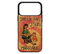 utaupia Coque j'peux Pas j'suis Marraine pour iPhone 17 Pro Max Vrai Bois Silicone Souple Humour Pas Cher Smartphone Case Rose Humoristique