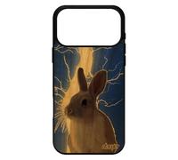utaupia Coque Lapin pour iPhone 17 Pro Max en Bois Silicone Design Animal lapine Nain Rigide Orage Animaux lièvre Antichoc de paques Bleu