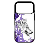 utaupia Coque Loup pour iPhone 17 Pro Silicone Montagne Chien Fantaisie Noir Solitaire Smartphone Dessin Peinture Arbre Cover Violet