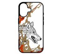 utaupia Coque Loup pour iPhone 17 Silicone Portable Cadeau Fete des Peres Homme Animal Dessin Marron Art Etui Chien Arbre azteque de
