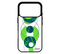 utaupia Coque marbre Antichoc pour iPhone 17 Pro en Silicone Fond 4G Motif Rond Effet Vert Jolie Etui Geometrie Design Granite TPU Matiere