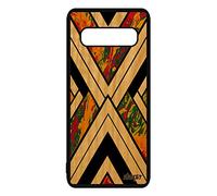 utaupia Coque marbre de Protection Telephone pour Samsung S10 en Bois Silicone geometrique Jaune Jolie Granite Motif Design 4G Effet Galaxy