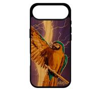 utaupia Coque Perroquet pour iPhone 17 Air en Bois veritable Silicone Perruche Gel Orage 1000 Go Animal Rigide Eclair Housse Made in France