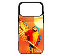 utaupia Coque Perroquet pour iPhone 17 Pro Max Silicone Exotique Animal Oiseau Tropical Design Perruche Bumper Orange couché de Soleil Ciel