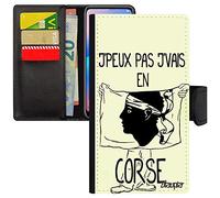 utaupia Coque pour Apple iPhone 11 Simili Cuir Rabat Portefeuille Porte Cartes j'peux Pas j'vais en Corse Design Foot Corsica Case Basket de