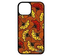 utaupia Coque pour Apple iPhone 13 Mini Silicone Wax Noir Ethnique 128 Go Africain Housse Orange Tissu Motif Afrique coloré 4G Fantaisie Dessin